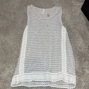 grey striped tank top